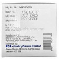 Dapanta 10, Dapagliflozin 10mg, Ajanta Pharma Limited, Box informtion