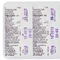 Tricort, Generic  Kenacort,   Triamcinolone Acetonde 10 Mg Injection Packaging