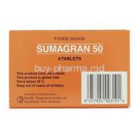 Sumagran 50 Mg,  Generic Imitrex,  Imigran  Box Information