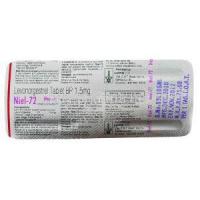 Niel-72,  Levonorgestrel  1.5 Mg Packaging