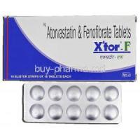 Xtor-F, Atorvastatin, 10 mg, Fenofibrate, 160 mg, Tablet