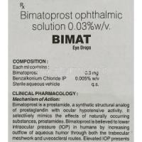 Bimat , Bimatoprost Eye drops information sheet 1