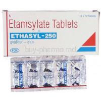 Ethasyl,  Etamsylate Tablet And Box