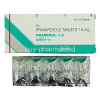 Pramirol, Generic Mirapex, Pramipexole 1.5 mg