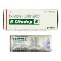 S Citadep, Generic  Lexapro, Escitalopram 5 mg