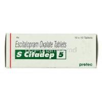 S Citadep, Generic  Lexapro, Escitalopram 5 mg box