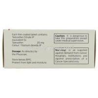 Tamoxifen , Generic Nolvadex 20 mg box information