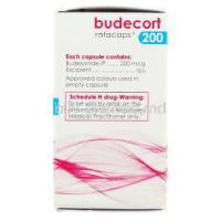Budecort, Generic  Pulmicort, Budesonide 200 mcg box information