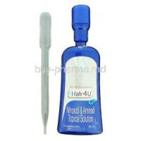 Hair4u, Minoxidil / Aminexil bottle and dropper