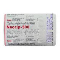 Neocip-500, Generic  Cipro, Ciprofloxacin  500mg Tablet Strip Information