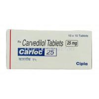 Carloc, Generic Coreg, Carvedilol  25 mg Cipla manufacturer