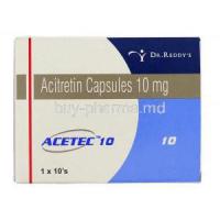 Acetec, Generic Soriatane Acitretin, Soriatane Acitretin 10 mg box