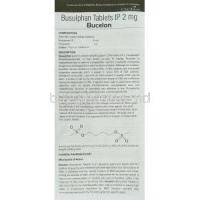 Bucelon, Busulphan 2 mg informtion sheet 1