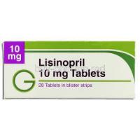 Lisinopril  10 mg box