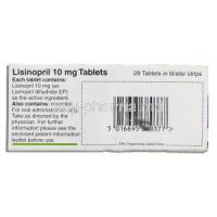 Lisinopril  10 mg box information