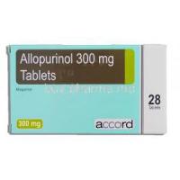 Allopurinol, Generic  Zyloprim 300 mg 28 Tablet Box