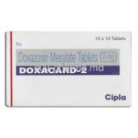 Doxacard, Generic  Cardura, Doxazosin 2 mg box