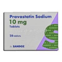 Generic Pravachol, Pravastatin 10 mg box
