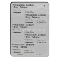 Generic Pravachol, Pravastatin 10 mg packaging