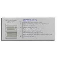 Lisinopril  20 mg box information