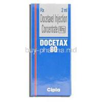 Docetax, Generic Taxotere /Docetaxel, Ticlopidine 80 mg Injection box