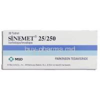 Sinemet, Levodopa 25 mg, Carbidopa 250 mg