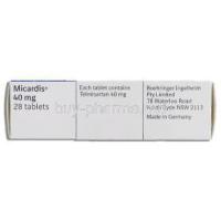 Micardis, Telmisartan 40 mg  Boehringer Ingelheim