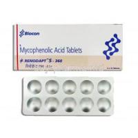 Renodapt-S, Generic Myfortic, Mycophenolic 360 mg