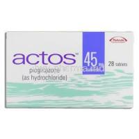 Actos, Pioglitazone 45 mg box