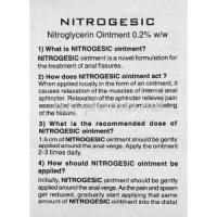 Nitogesic, Nitroglycerin 0.2% 30 gm information sheet 1