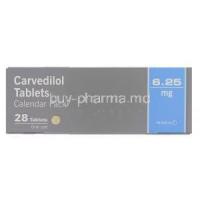 Carvedilol 6.25 mg box