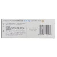 Carvedilol 6.25 mg box information