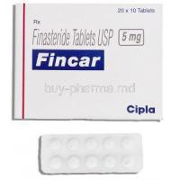 Fincar, Generic Proscar,  Finasteride 5 mg Tablet (Cipla)