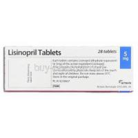 Lisinopril  5 mg box information