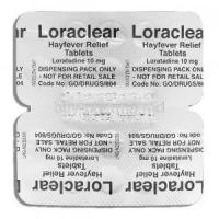 Loraclear, Generic  Claritin, Loratadine 10mg Tablet Strip Back