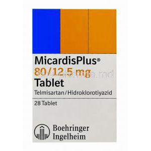 Micardis Plus, Telmisartan and Hydrochlorothiazide 80 and 12.5 mg box