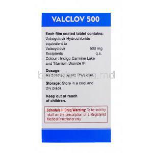 Valcoov 500,  Generic Valtrex, Valaciclovir 500mg composition