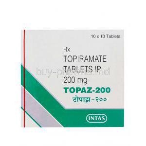 Topaz-200, Generic Topamax, Topiramate 200mg box