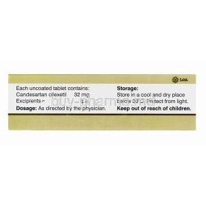 Creanz 32, Generic Atacand, Candesartan Cilexetil 32mg information