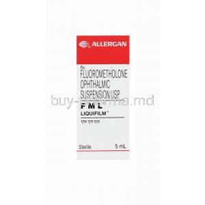 F M L, Fluorometholone Ophthalmic Suspension 1mg per ml (5ml) box