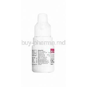 F M L, Fluorometholone Ophthalmic Suspension 1mg per ml (5ml) bottle composition