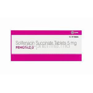 Fenopaz-5, Generic Vesicare, Solifenacin Succinate 5mg box