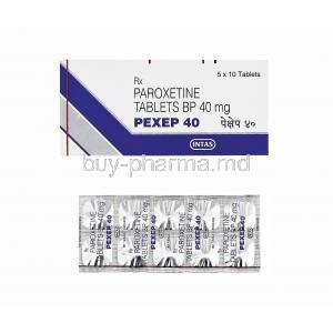 Pexep 40, Generic Paxil, Paroxetine 40mg