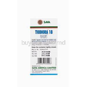 Tiodora 18, Generic Spiriva, Tiotropium Bromide 18mcg PUFFCAPS box batch