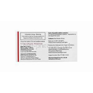 Singulair 4mg, Montelukast Sodium 4mg box information