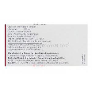 Aprovel 300mg, Irbesartan 300mg Box Information