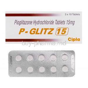 P-Glitz 15, Generic Actos, Pioglitazone 15mg