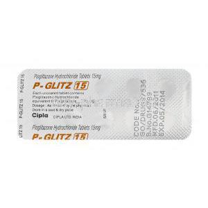 P-Glitz 15, Generic Actos, Pioglitazone 15mg Blister Pack Information