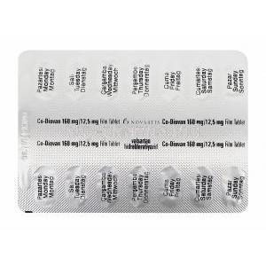 Co-Diovan, Valsartan 160mg and Hydrochlorothiazide 12.5mg Blister Pack