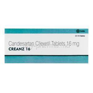 Creanz 16, Generic Atacand, Candesartan Cilexetil 16mg Box